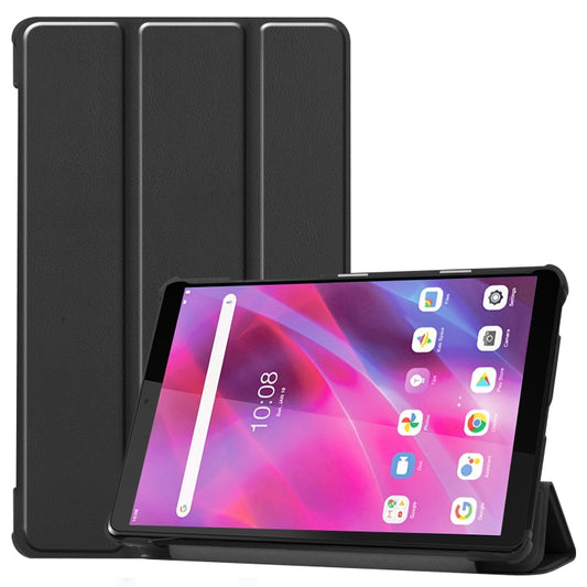 Custer Texture Horizontal Flip Leather Case with Three-folding Holder, For Lenovo Tab M8 3rd Gen
