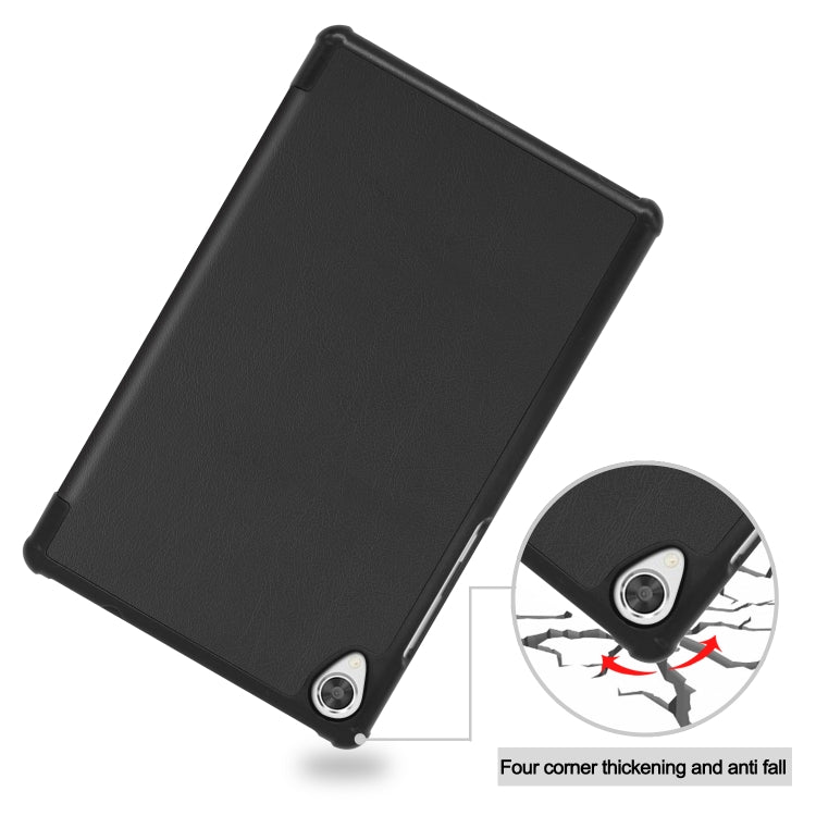 Custer Texture Horizontal Flip Leather Case with Three-folding Holder, For Lenovo Tab M8 3rd Gen