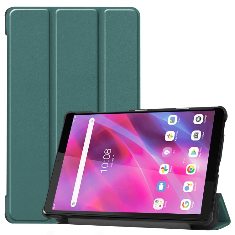 Custer Texture Horizontal Flip Leather Case with Three-folding Holder, For Lenovo Tab M8 3rd Gen