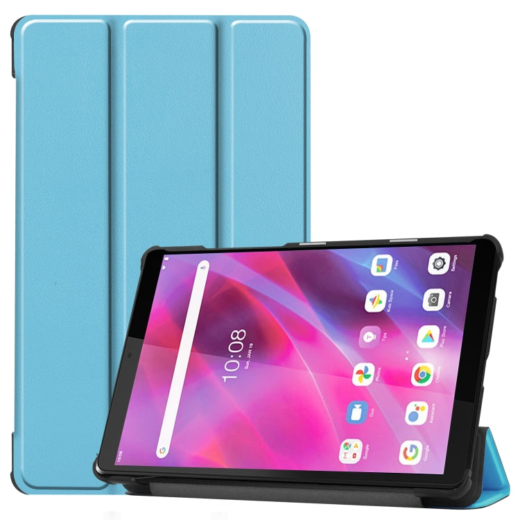 Custer Texture Horizontal Flip Leather Case with Three-folding Holder, For Lenovo Tab M8 3rd Gen