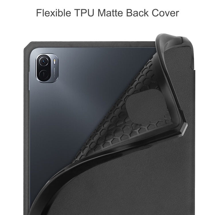 Custer Texture Horizontal Flip Leather Case with Three-folding Holder & Sleep / Wake-up Function, For Xiaomi Pad 5 / 5 Pro