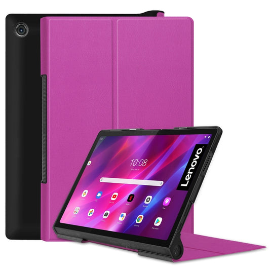 Custer Texture Horizontal Flip PU Leather Case with Holder & Sleep / Wake-up Function, For Lenovo Yoga Tab 11 / YT-J706X