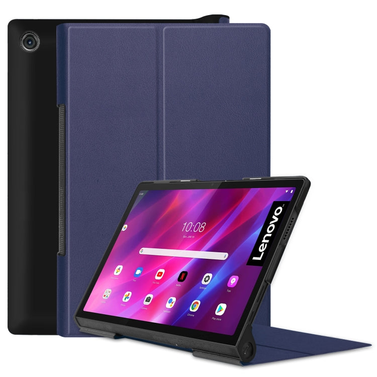 Custer Texture Horizontal Flip PU Leather Case with Holder & Sleep / Wake-up Function, For Lenovo Yoga Tab 11 / YT-J706X