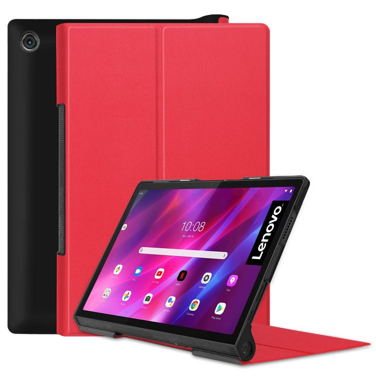 Custer Texture Horizontal Flip PU Leather Case with Holder & Sleep / Wake-up Function, For Lenovo Yoga Tab 11 / YT-J706X