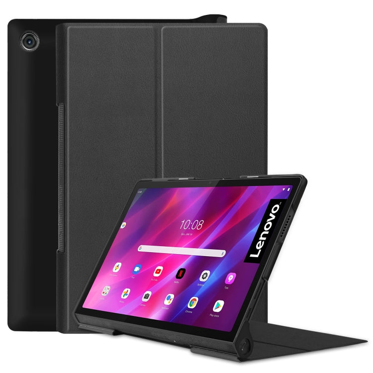Custer Texture Horizontal Flip PU Leather Case with Holder & Sleep / Wake-up Function, For Lenovo Yoga Tab 11 / YT-J706X