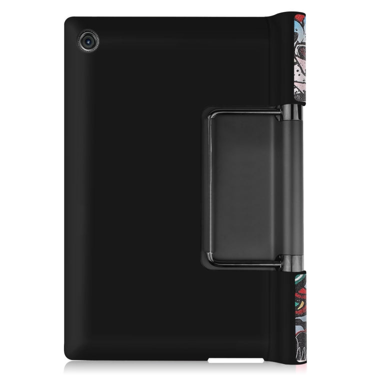 Custer Texture Coloured Drawing Pattern Horizontal Flip PU Leather Case with Holder & Sleep / Wake-up Function, For Lenovo Yoga Tab 11
