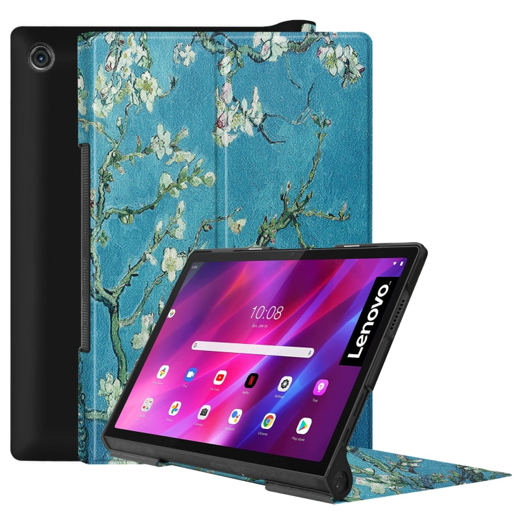 Custer Texture Coloured Drawing Pattern Horizontal Flip PU Leather Case with Holder & Sleep / Wake-up Function, For Lenovo Yoga Tab 11