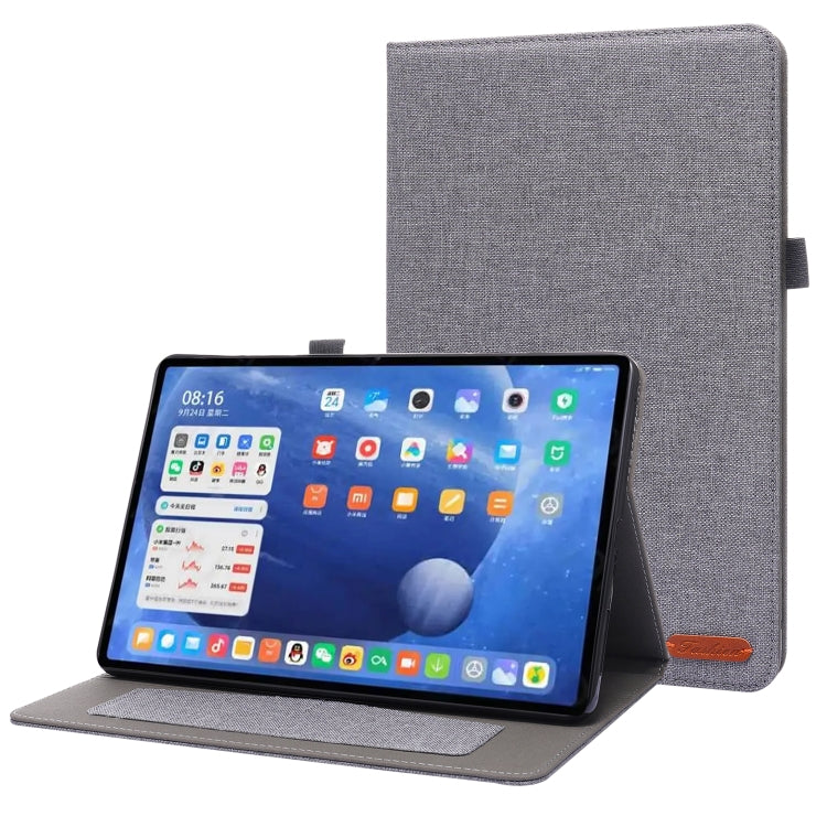 Horizontal Flip TPU + Fabric PU Leather Protective Case with Name Card Clip, For Xiaomi Pad 5 / 5 Pro