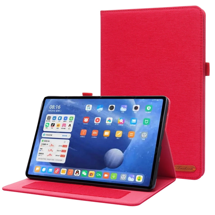 Horizontal Flip TPU + Fabric PU Leather Protective Case with Name Card Clip, For Xiaomi Pad 5 / 5 Pro