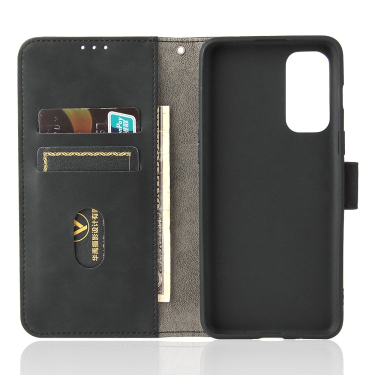 Solid Color Skin Feel Magnetic Buckle Horizontal Flip Calf Texture PU Leather Case with Holder & Card Slots & Wallet, For OnePlus Nord 2 5G