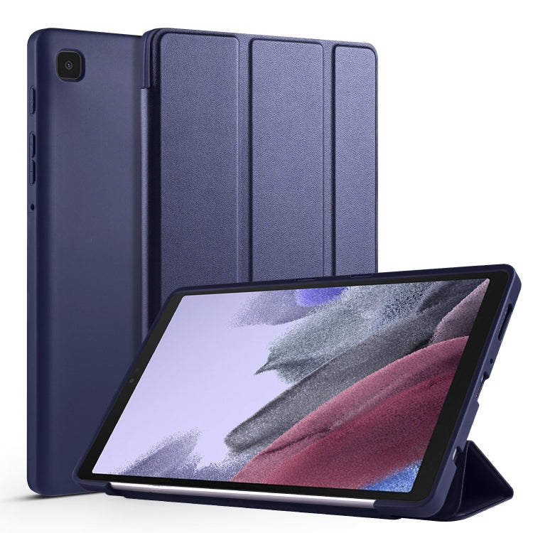 3-folding Horizontal Flip Honeycomb TPU Shockproof + PU Leather Case with Holder, For Samsung Galaxy Tab A7 Lite T225