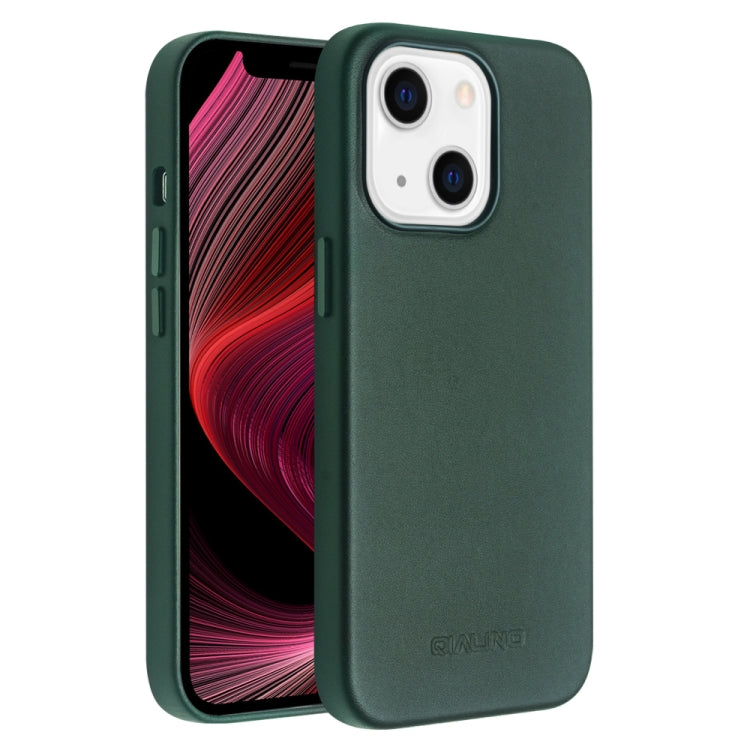QIALINO Nappa Cowhide MagSafe Magnetic Protective Case, For iPhone 13 Pro, For iPhone 13 Pro Max, For iPhone 13, For iPhone 13 mini
