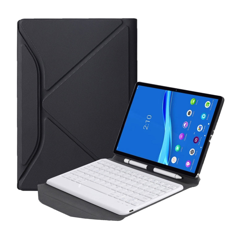 BM10 Diamond Texture Detachable Bluetooth Keyboard Leather Case with Pen Slot & Triangular Back Support, For Lenovo Smart Tab M10 HPD Plus TB-X606F 10.3 inch, For Lenovo Pad Plus 11 inch TB-J607F / Tab P11 11 inch TB-J606F                              ...