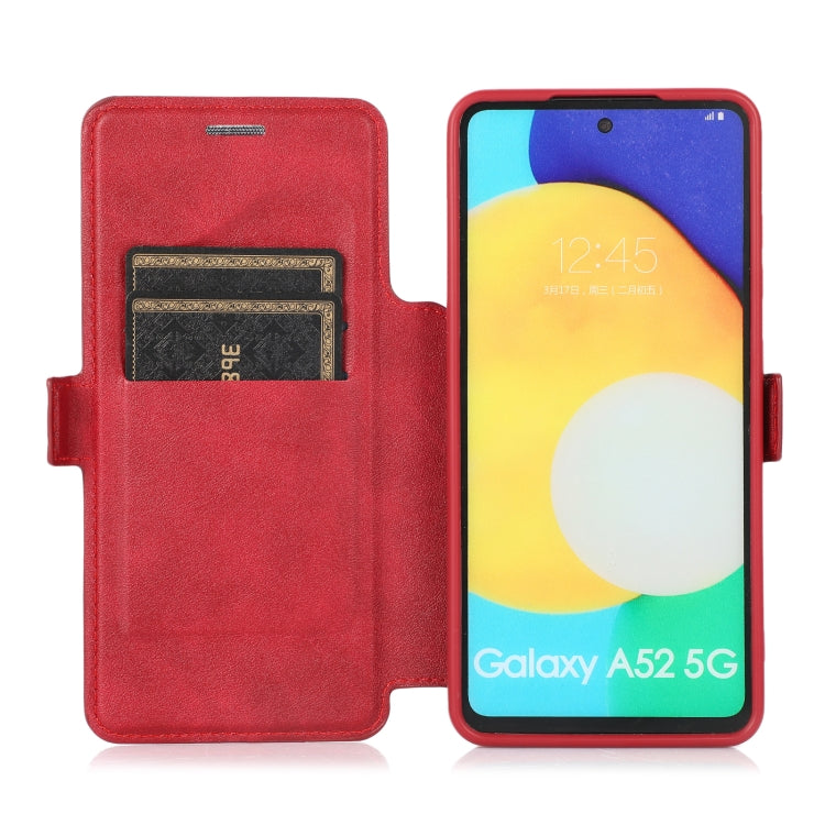 Push Window Double Buckle PU + Silicone Horizontal Flip Leather Case with Holder & Card Slot, For Samsung Galaxy A52 5G / 4G, For Samsung Galaxy A71, For Samsung Galaxy Note20, For Samsung Galaxy Note20 Ultra