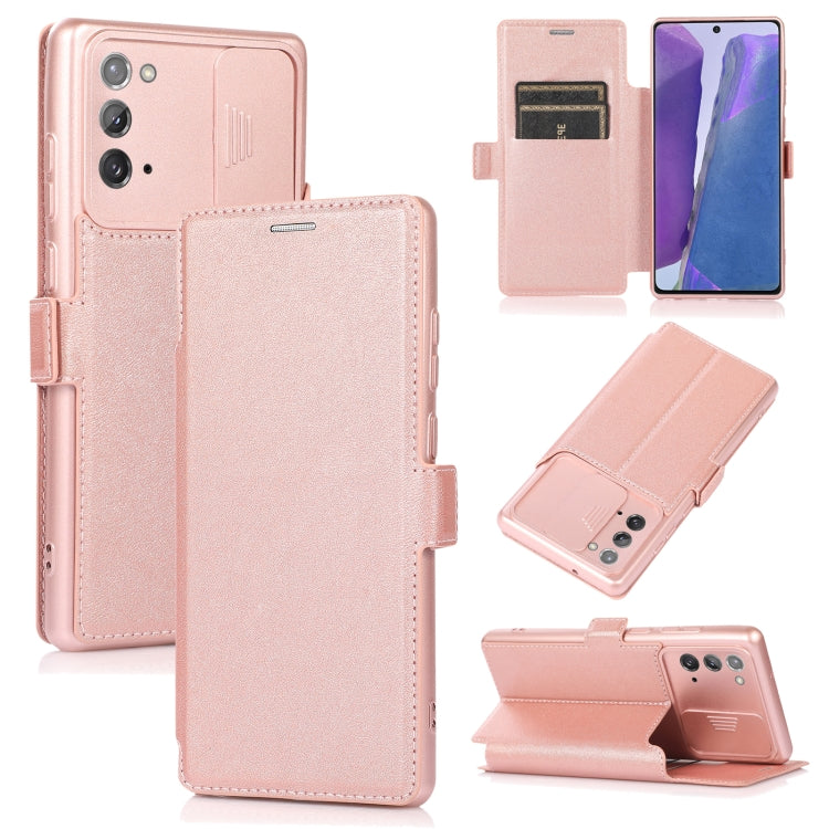 Push Window Double Buckle PU + Silicone Horizontal Flip Leather Case with Holder & Card Slot, For Samsung Galaxy A52 5G / 4G, For Samsung Galaxy A71, For Samsung Galaxy Note20, For Samsung Galaxy Note20 Ultra