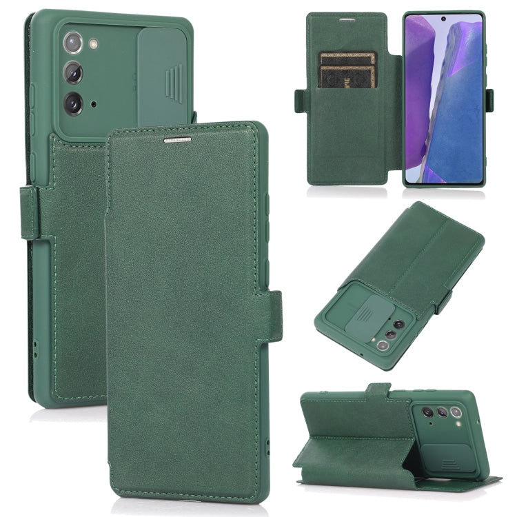 Push Window Double Buckle PU + Silicone Horizontal Flip Leather Case with Holder & Card Slot, For Samsung Galaxy A21s, For Samsung Galaxy A52 5G / 4G, For Samsung Galaxy A71, For Samsung Galaxy Note20, For Samsung Galaxy Note20 Ultra