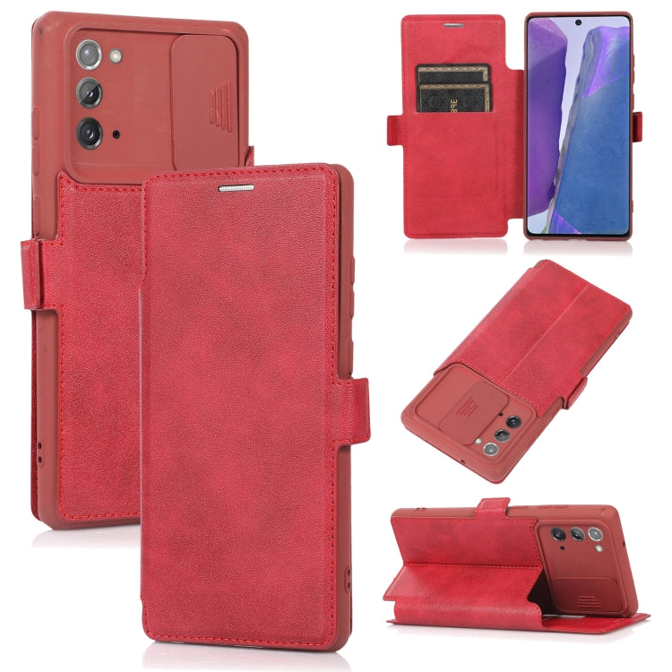 Push Window Double Buckle PU + Silicone Horizontal Flip Leather Case with Holder & Card Slot, For Samsung Galaxy A52 5G / 4G, For Samsung Galaxy A71, For Samsung Galaxy Note20, For Samsung Galaxy Note20 Ultra