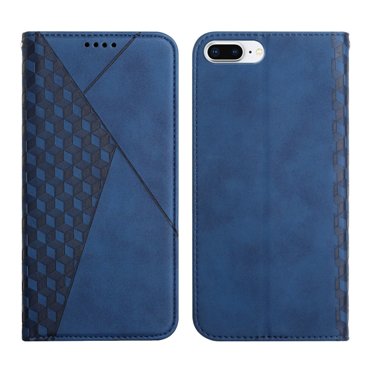 Diamond Pattern Splicing Skin Feel Magnetic Horizontal Flip Leather Case with Card Slots & Holder & Wallet, For iPhone SE 2022 / SE 2020 / 7 / 8 / 6, For iPhone 7 Plus / 8 Plus