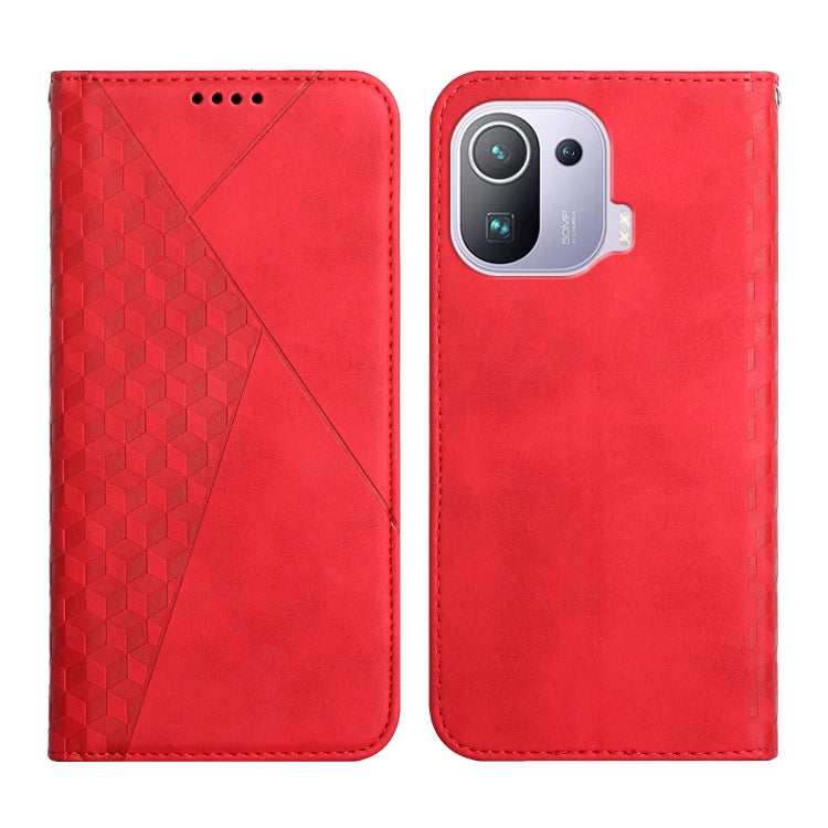 Diamond Pattern Splicing Skin Feel Magnetic Horizontal Flip Leather Case with Card Slots & Holder & Wallet, For Xiaomi Mi 11 Lite, For Xiaomi Mi 11 Pro, For Xiaomi Mi 11, For Xiaomi Poco M3 / Redmi 9T, For Xiaomi Mi 10T Pro 5G / Mi 10T 5G              ...