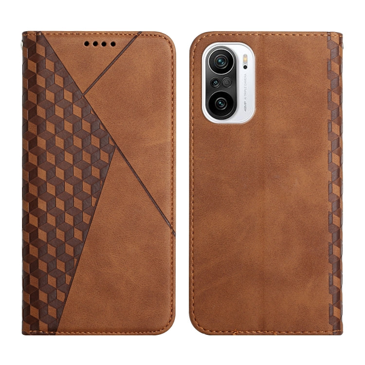 Diamond Pattern Splicing Skin Feel Magnetic Horizontal Flip Leather Case with Card Slots & Holder & Wallet, For Xiaomi Mi 11 Lite, For Xiaomi Mi 11 Pro, For Xiaomi Mi 11, For Xiaomi Poco M3 / Redmi 9T, For Xiaomi Mi 10T Pro 5G / Mi 10T 5G              ...