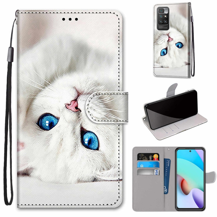 Coloured Drawing Cross Texture Horizontal Flip PU Leather Case with Holder & Card Slots & Wallet & Lanyard, For Xiaomi Redmi 10, For Huawei P50