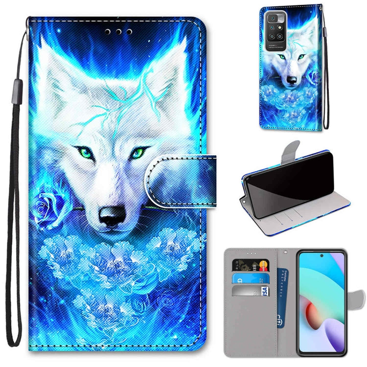 Coloured Drawing Cross Texture Horizontal Flip PU Leather Case with Holder & Card Slots & Wallet & Lanyard, For Xiaomi Redmi 10, For Huawei P50
