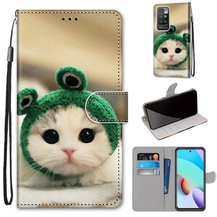 Coloured Drawing Cross Texture Horizontal Flip PU Leather Case with Holder & Card Slots & Wallet & Lanyard, For Xiaomi Redmi 10, For Huawei P50