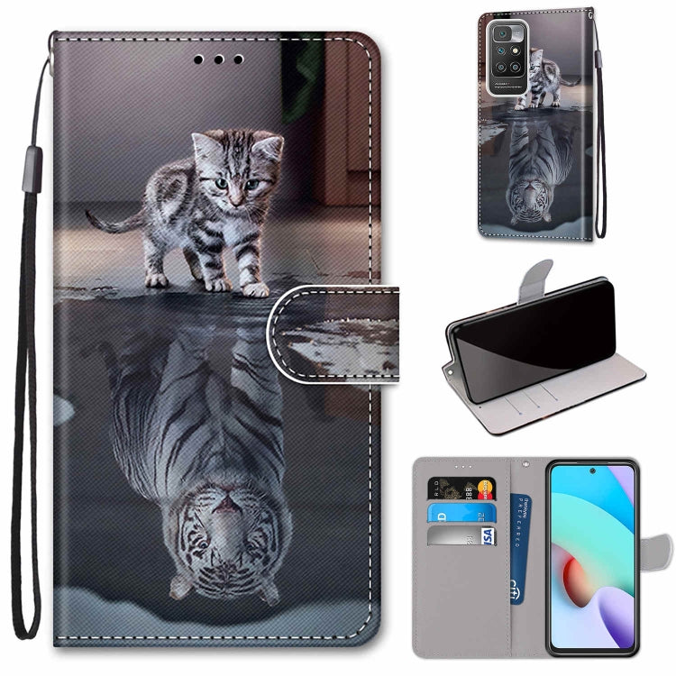 Coloured Drawing Cross Texture Horizontal Flip PU Leather Case with Holder & Card Slots & Wallet & Lanyard, For Xiaomi Redmi 10, For Huawei P50