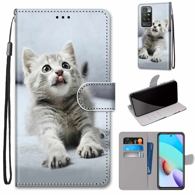 Coloured Drawing Cross Texture Horizontal Flip PU Leather Case with Holder & Card Slots & Wallet & Lanyard, For Xiaomi Redmi 10, For Huawei P50