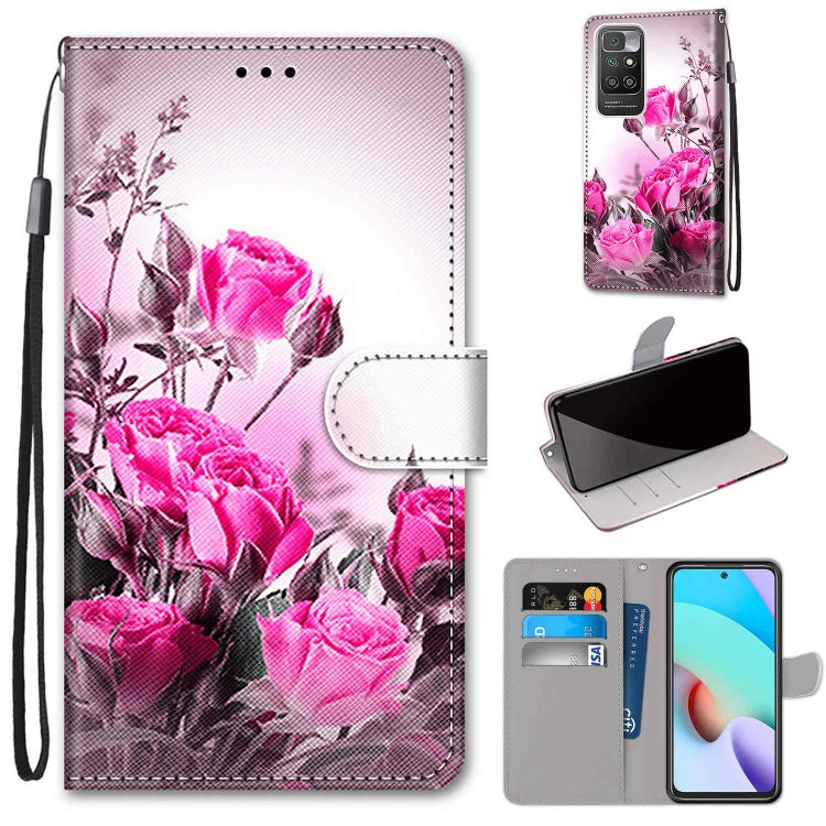 Coloured Drawing Cross Texture Horizontal Flip PU Leather Case with Holder & Card Slots & Wallet & Lanyard, For Xiaomi Redmi 10, For Huawei P50