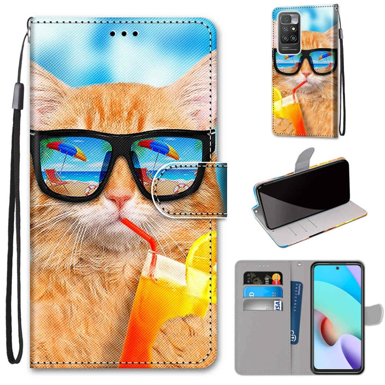 Coloured Drawing Cross Texture Horizontal Flip PU Leather Case with Holder & Card Slots & Wallet & Lanyard, For Xiaomi Redmi 10, For Huawei P50