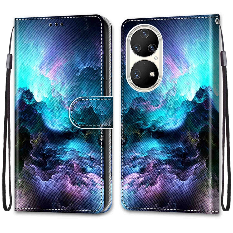 Coloured Drawing Cross Texture Horizontal Flip PU Leather Case with Holder & Card Slots & Wallet & Lanyard, For Huawei P50 Pro, For Nokia 6.3 / G20 / G10
