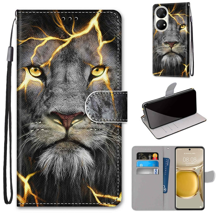 Coloured Drawing Cross Texture Horizontal Flip PU Leather Case with Holder & Card Slots & Wallet & Lanyard, For Huawei P50 Pro, For Nokia 6.3 / G20 / G10
