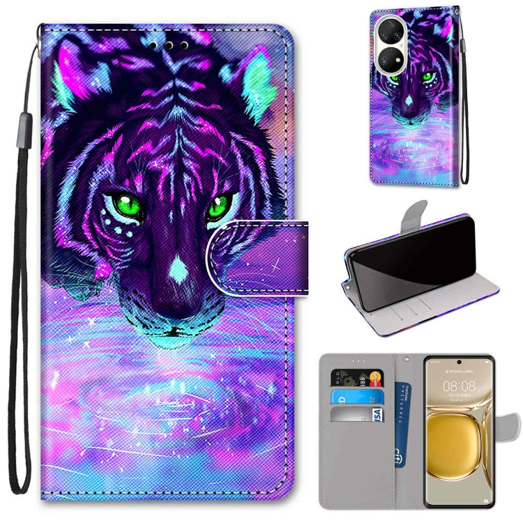 Coloured Drawing Cross Texture Horizontal Flip PU Leather Case with Holder & Card Slots & Wallet & Lanyard, For Huawei P50 Pro, For Nokia 6.3 / G20 / G10