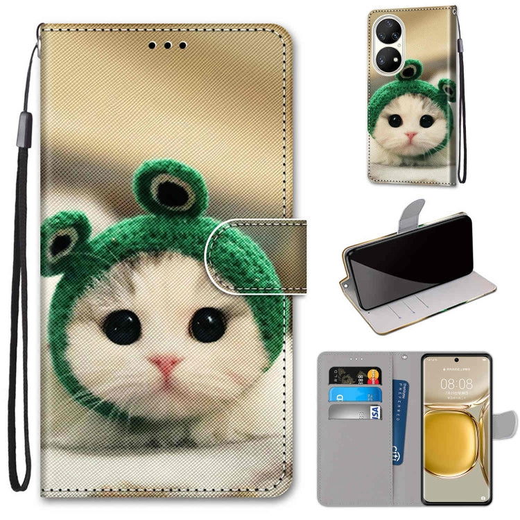 Coloured Drawing Cross Texture Horizontal Flip PU Leather Case with Holder & Card Slots & Wallet & Lanyard, For Huawei P50 Pro, For Nokia 6.3 / G20 / G10