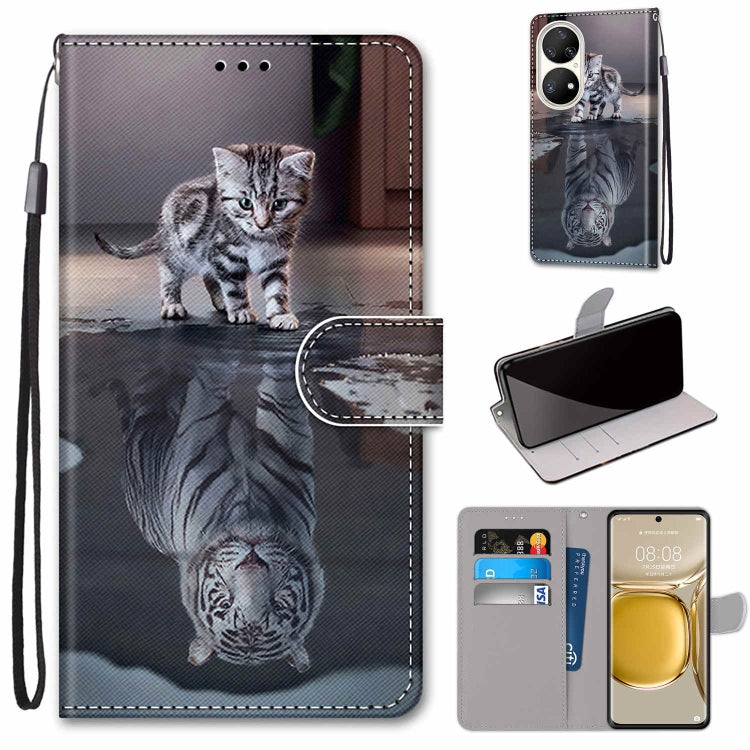 Coloured Drawing Cross Texture Horizontal Flip PU Leather Case with Holder & Card Slots & Wallet & Lanyard, For Huawei P50 Pro, For Nokia 6.3 / G20 / G10