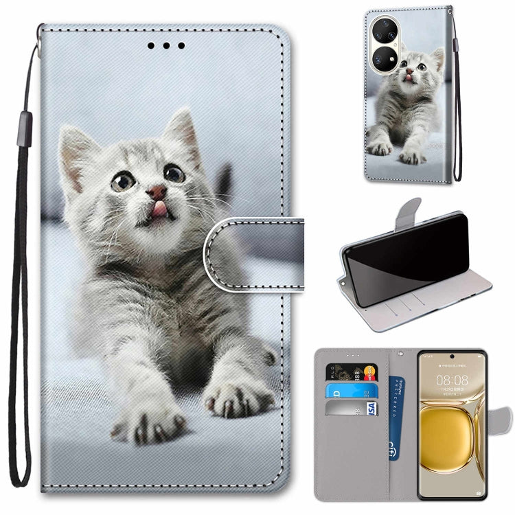 Coloured Drawing Cross Texture Horizontal Flip PU Leather Case with Holder & Card Slots & Wallet & Lanyard, For Huawei P50 Pro, For Nokia 6.3 / G20 / G10
