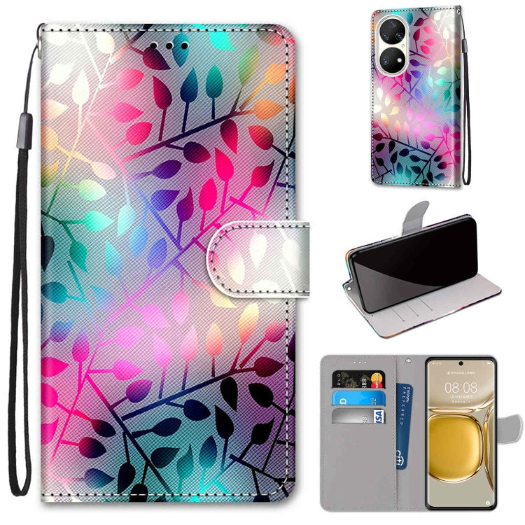 Coloured Drawing Cross Texture Horizontal Flip PU Leather Case with Holder & Card Slots & Wallet & Lanyard, For Huawei P50 Pro, For Nokia 6.3 / G20 / G10