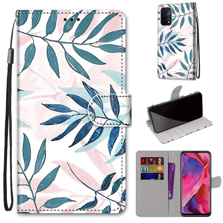 Coloured Drawing Cross Texture Horizontal Flip PU Leather Case with Holder & Card Slots & Wallet & Lanyard, For OPPO A93 5G / A93s 5G / A54 5G / A74 5G, For OPPO A54 4G / A16 4G / A53s 5G / A55 5G