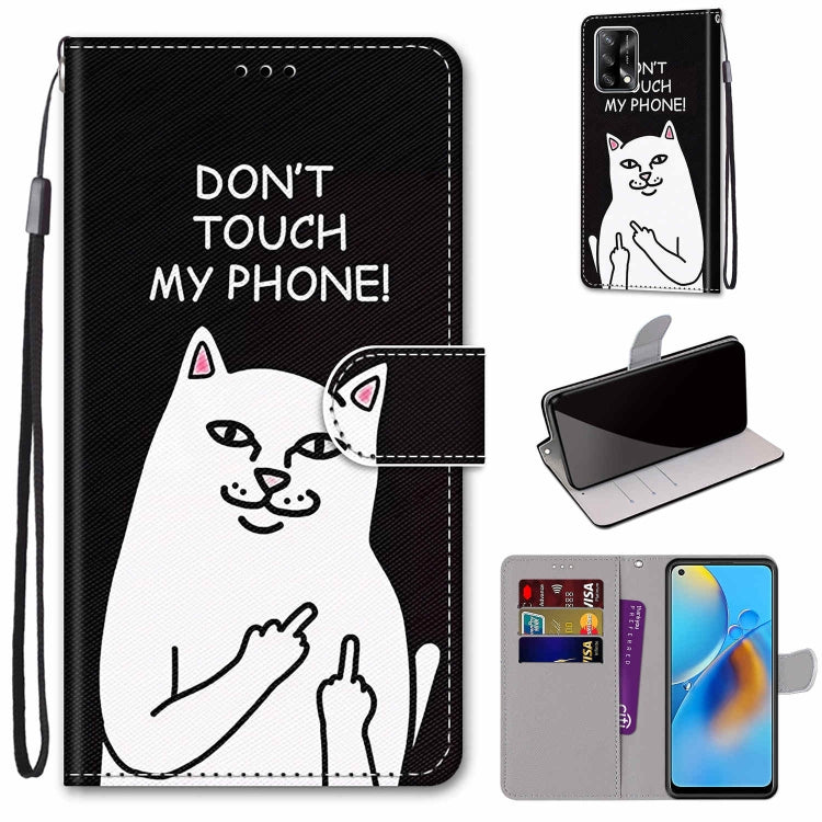 Coloured Drawing Cross Texture Horizontal Flip PU Leather Case with Holder & Card Slots & Wallet & Lanyard, For OPPO A72 5G / A73 5G / A53 5G, For OPPO F19 / A74 4G