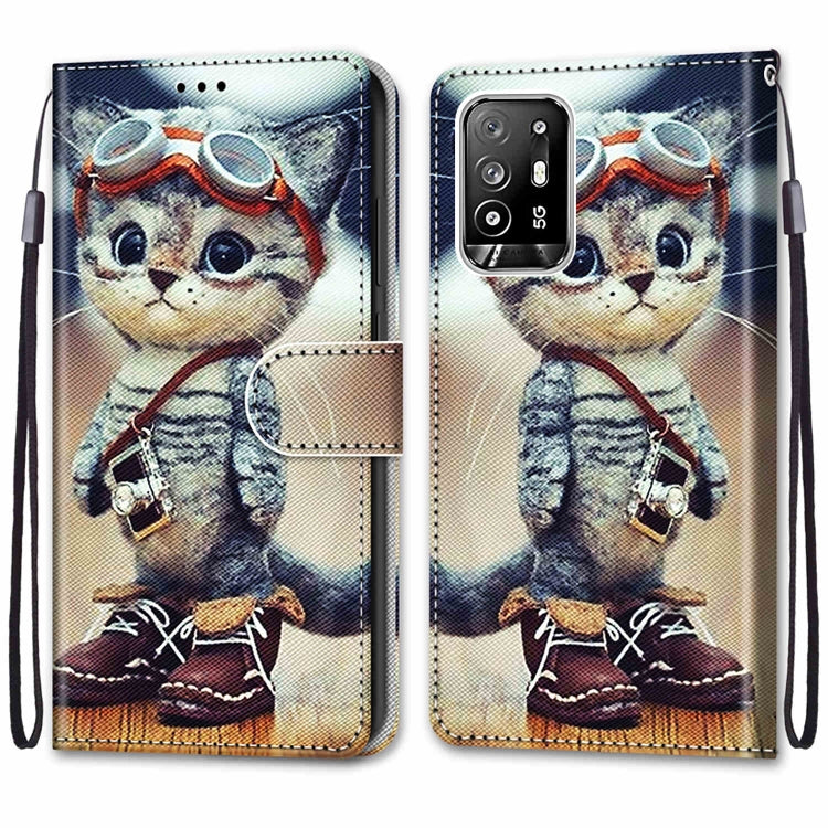 Coloured Drawing Cross Texture Horizontal Flip PU Leather Case with Holder & Card Slots & Wallet & Lanyard, For OPPO A94 5G / A95 5G / F19 Pro+ 5G, For Xiaomi Redmi 10