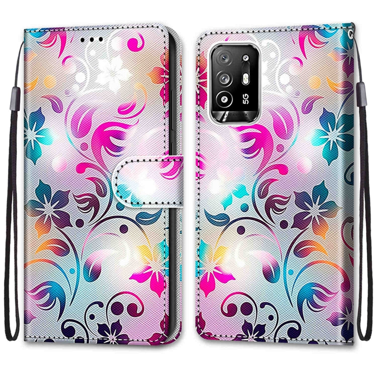 Coloured Drawing Cross Texture Horizontal Flip PU Leather Case with Holder & Card Slots & Wallet & Lanyard, For OPPO A94 5G / A95 5G / F19 Pro+ 5G, For Xiaomi Redmi 10