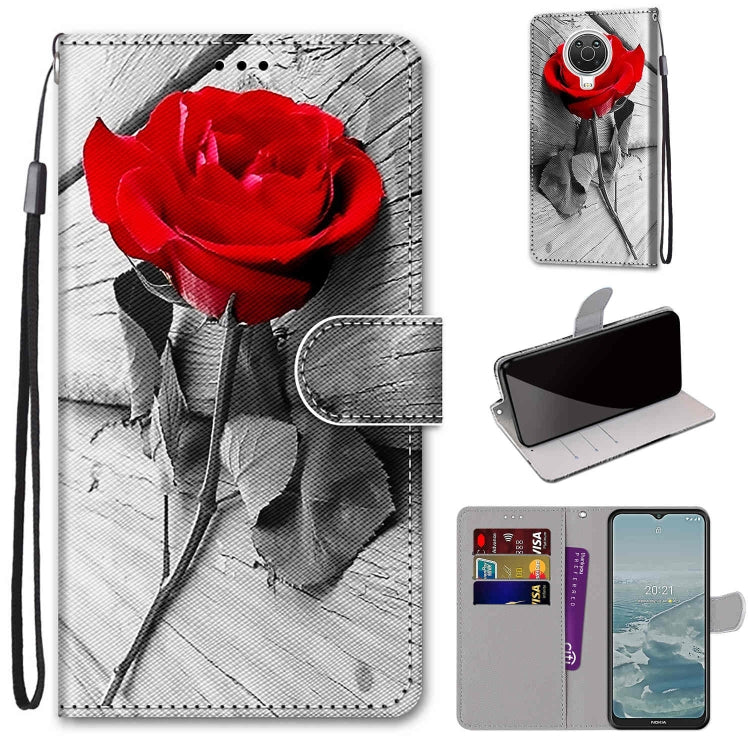 Coloured Drawing Cross Texture Horizontal Flip PU Leather Case with Holder & Card Slots & Wallet & Lanyard, For Nokia G20 / G10 / 6.3, For Samsung Galaxy A22 4G