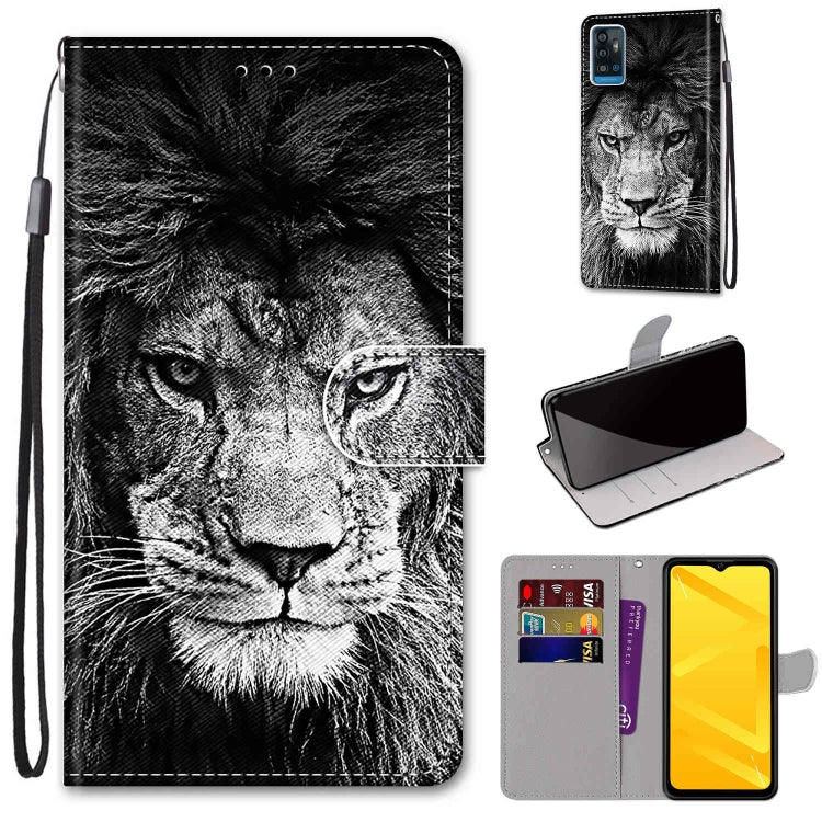 Coloured Drawing Cross Texture Horizontal Flip PU Leather Case with Holder & Card Slots & Wallet & Lanyard, For ZTE Blade A51, For ZTE Blade A71