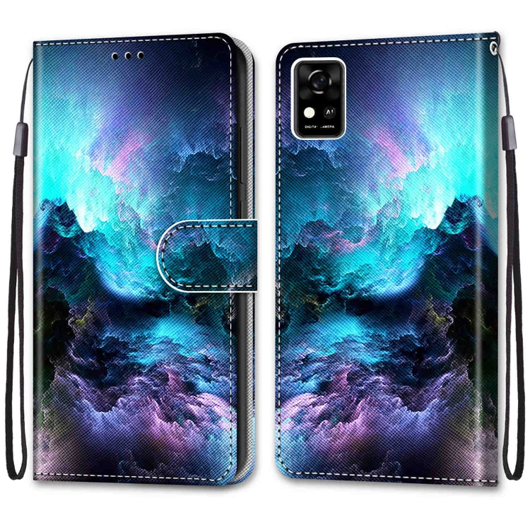 Coloured Drawing Cross Texture Horizontal Flip PU Leather Case with Holder & Card Slots & Wallet & Lanyard, For ZTE Blade A31, For ZTE Blade A51