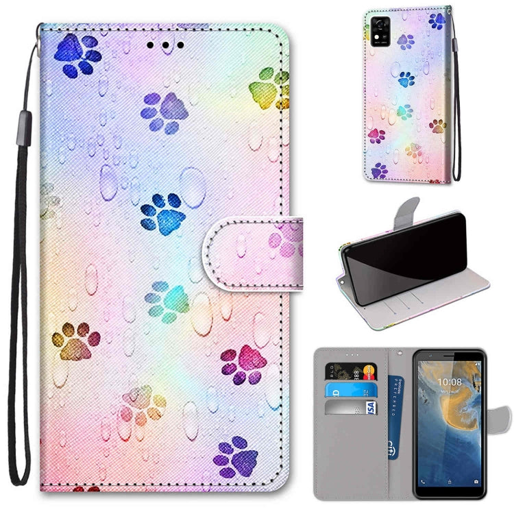 Coloured Drawing Cross Texture Horizontal Flip PU Leather Case with Holder & Card Slots & Wallet & Lanyard, For ZTE Blade A31, For ZTE Blade A51