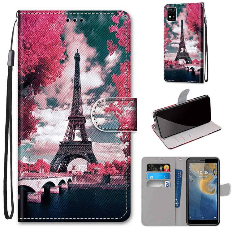 Coloured Drawing Cross Texture Horizontal Flip PU Leather Case with Holder & Card Slots & Wallet & Lanyard, For ZTE Blade A31, For ZTE Blade A51