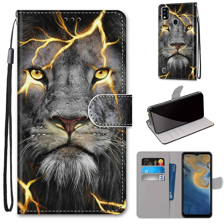 Coloured Drawing Cross Texture Horizontal Flip PU Leather Case with Holder & Card Slots & Wallet & Lanyard, For ZTE Blade A31, For ZTE Blade A51