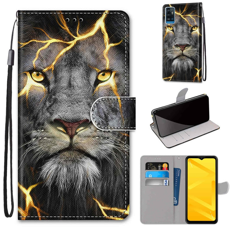 Coloured Drawing Cross Texture Horizontal Flip PU Leather Case with Holder & Card Slots & Wallet & Lanyard, For ZTE Blade A71