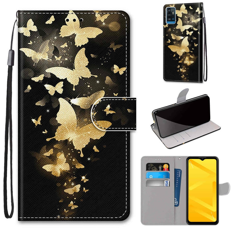 Coloured Drawing Cross Texture Horizontal Flip PU Leather Case with Holder & Card Slots & Wallet & Lanyard, For ZTE Blade A71